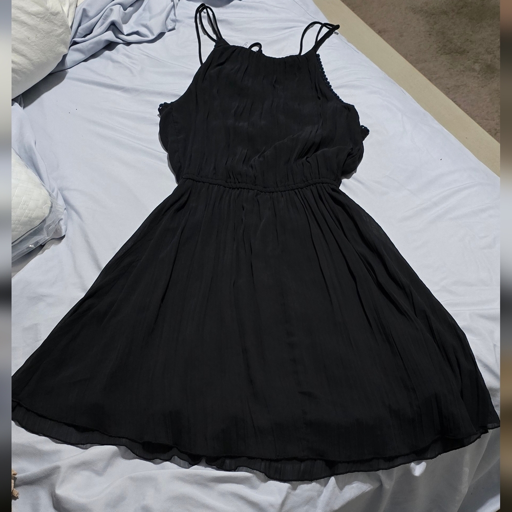 ABERCROMBIE AND FITCH Black Spaghetti Double Straps Mini Dress Size XS